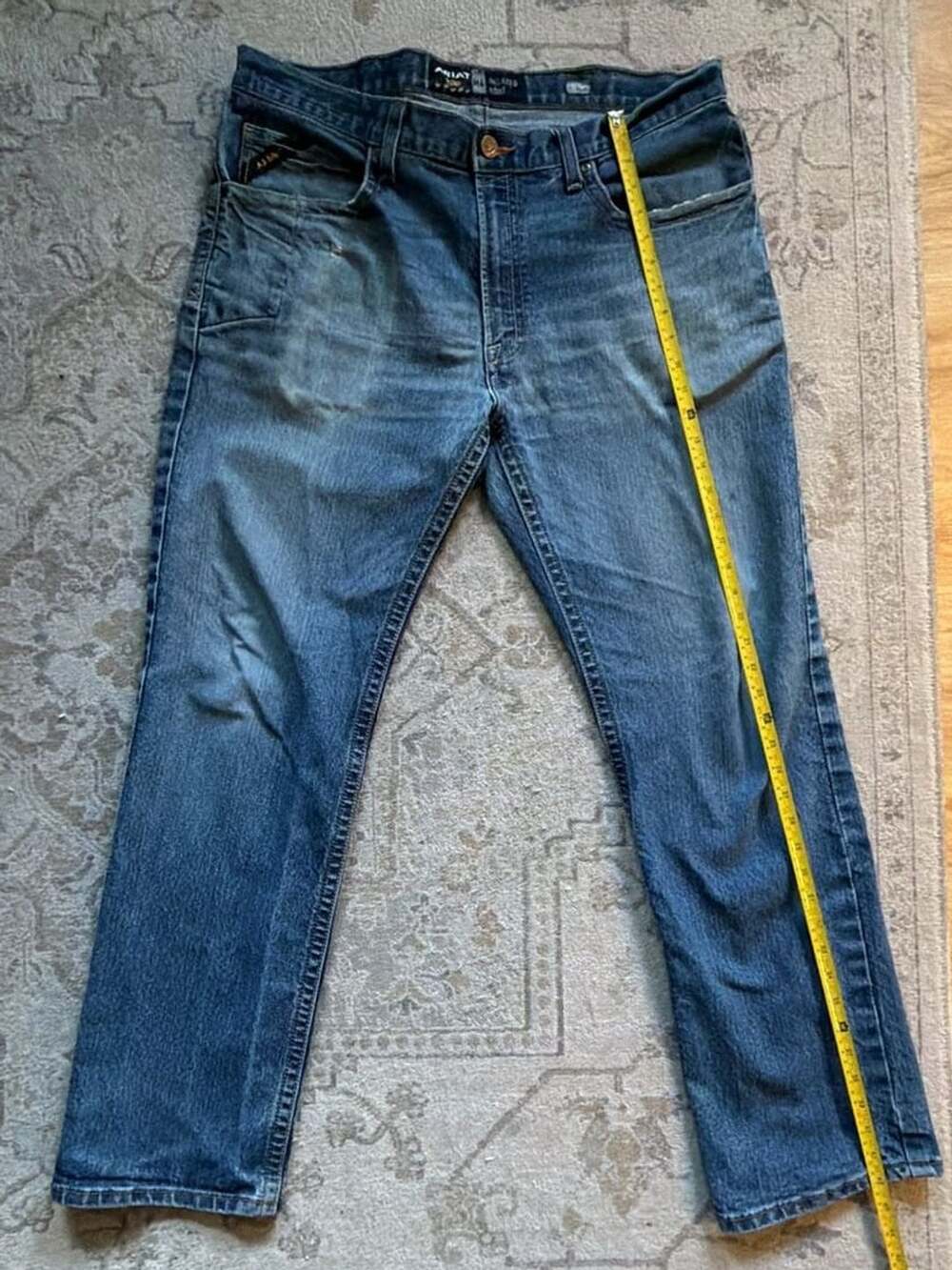 Ariat Rebar M4 Relaxed Boot Cut Jeans Blue 38x32